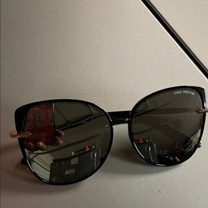Louis Vuitton Black and Gold Sunglasses